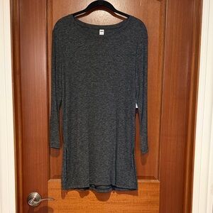 NWT L Women's Gray Long Sleeve TunicTop